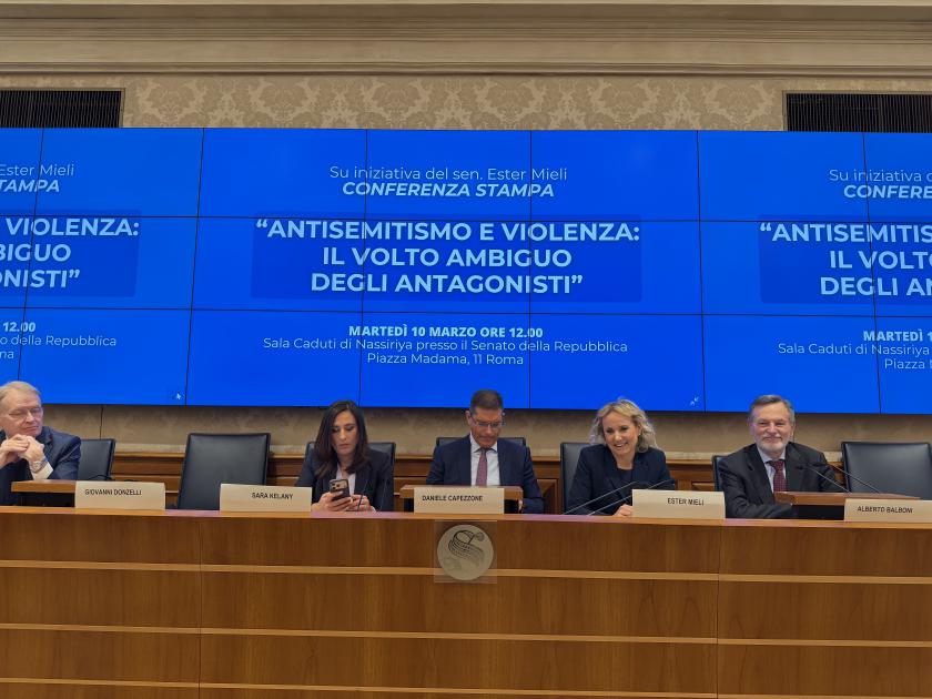 Al Senato la conferenza “Antisemitismo e violenza: il volto ambiguo degli antagonisti”