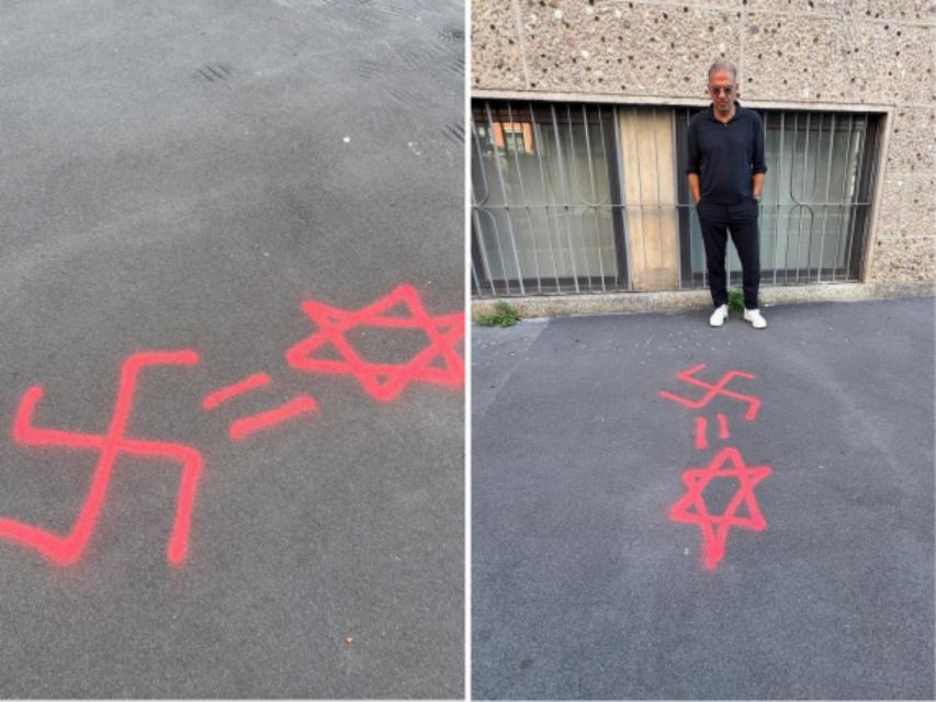 Milano, svastiche e scritte antisemite davanti allo studio del regista Ruggero Gabbai