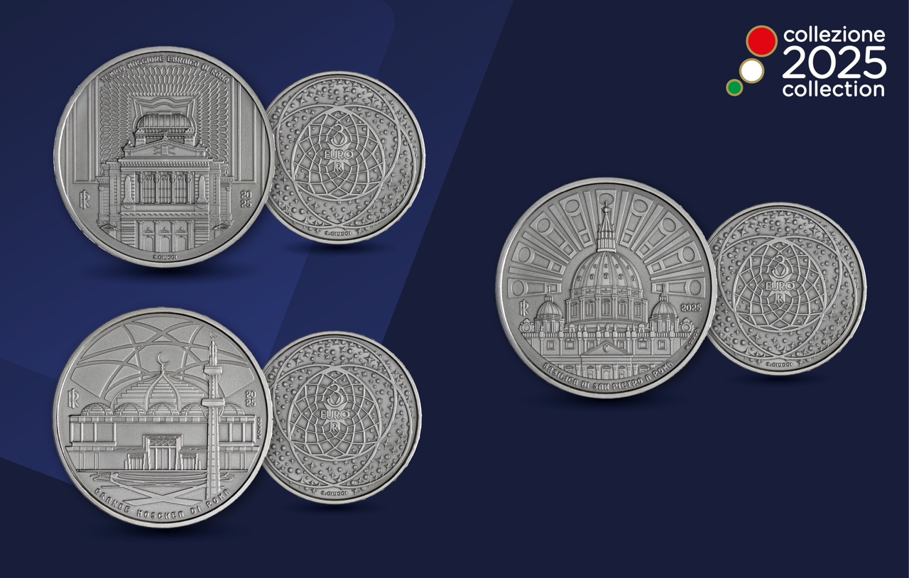 Roma celebra il dialogo tra le tre religioni monoteiste con una serie speciale di monete
