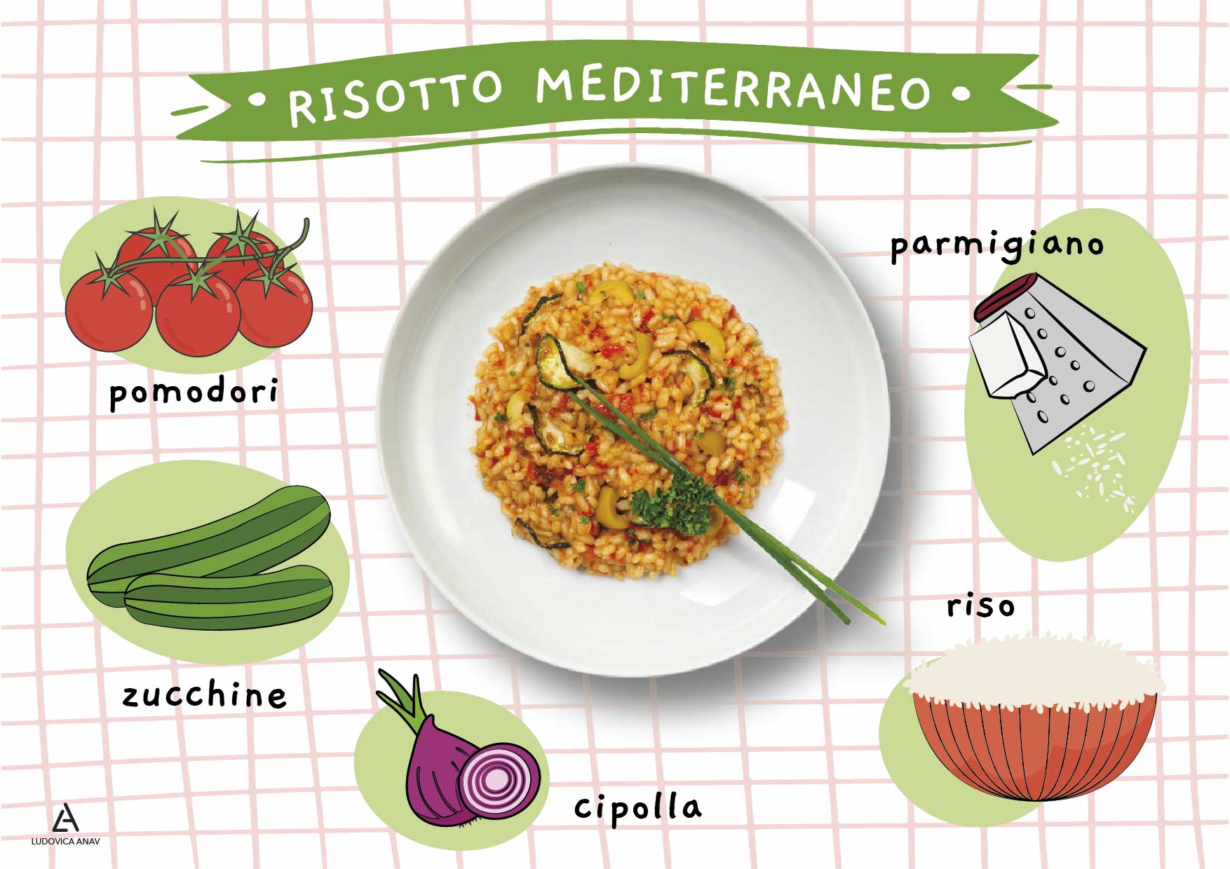 Risotto mediterraneo con verdura