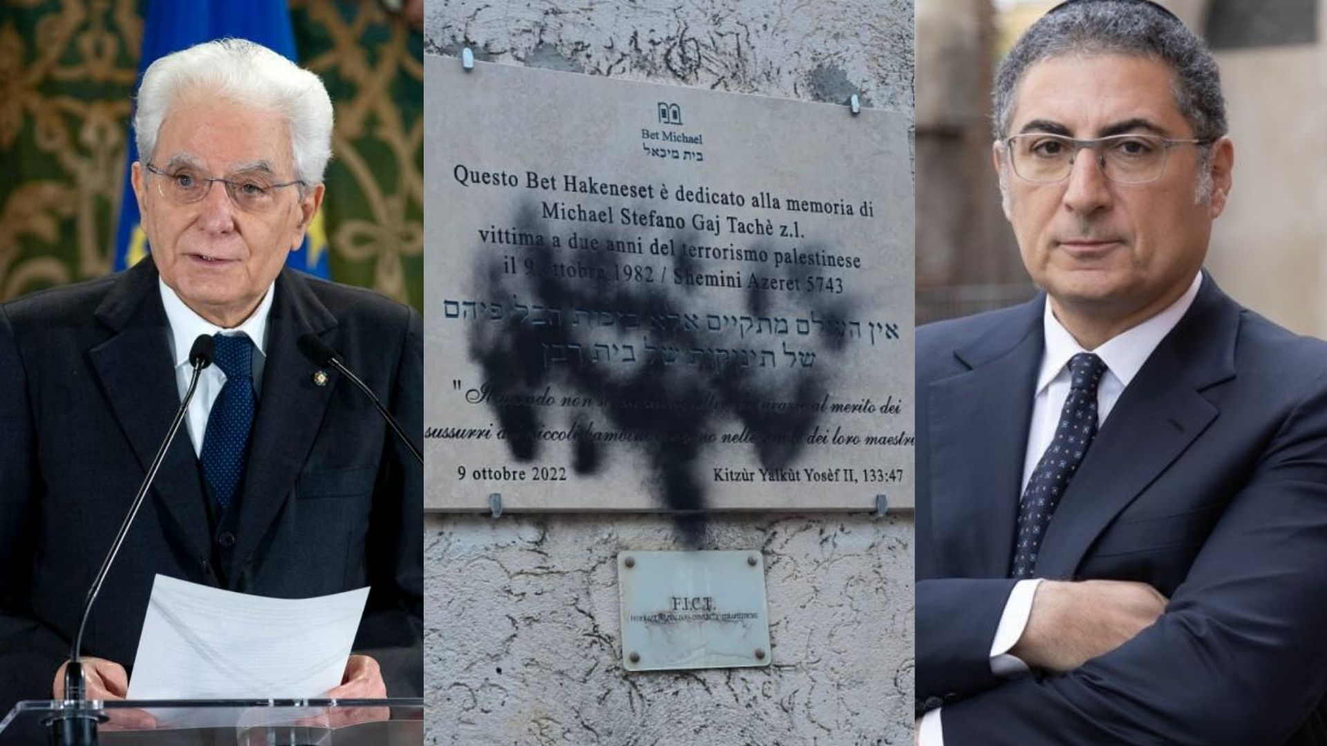 Scritte al Tempio di Monteverde, indaga la Procura. La solidarietà di Mattarella a Fadlun Scritte al Tempio di Monteverde, indaga la Procura. La solidarietà di Mattarella a Fadlun