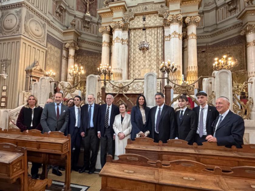 Il Presidente austriaco Van der Bellen in visita alla Comunità Ebraica di Roma