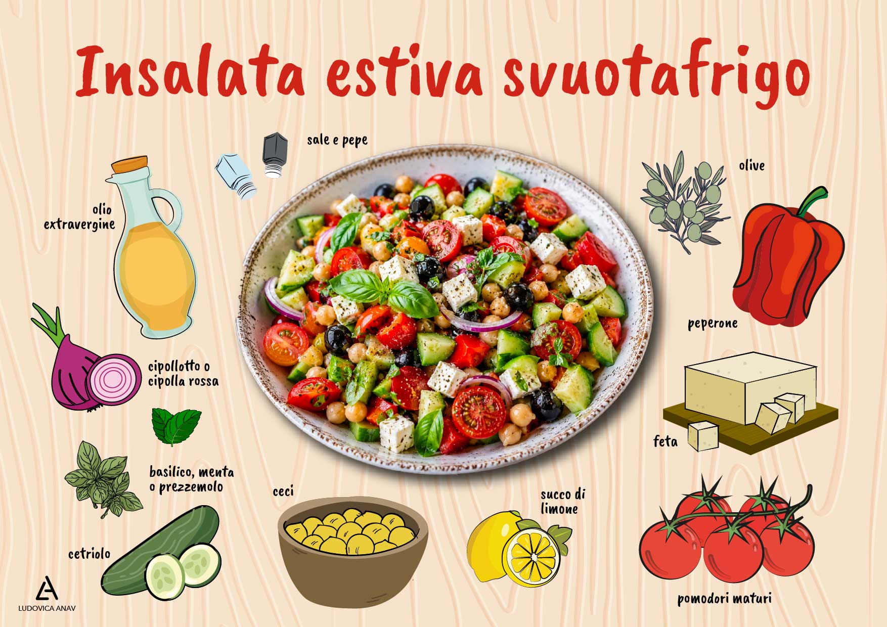 Insalata estiva svuotafrigo