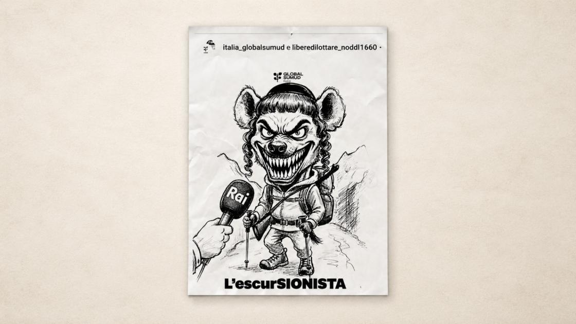 Manifesto antisemita affisso in Rai, solidarietà al giornalista Brunori