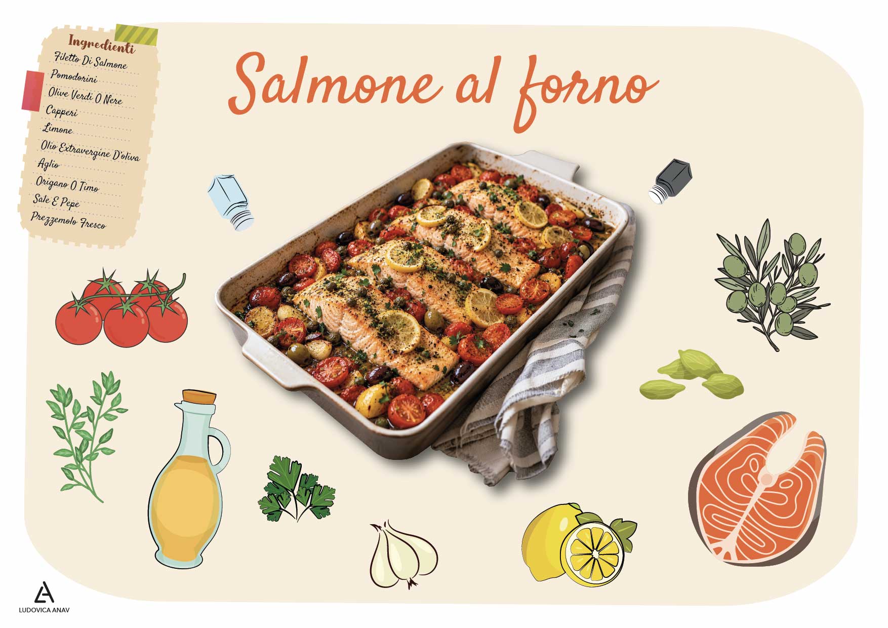 Salmone al forno “Ho una vita, non posso passare la serata in cucina”